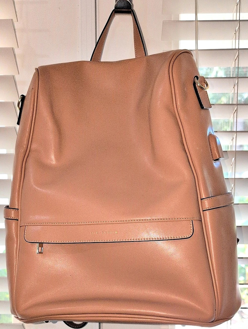 Mia Sofia Vegan Leather Backpack Diaper Bag
